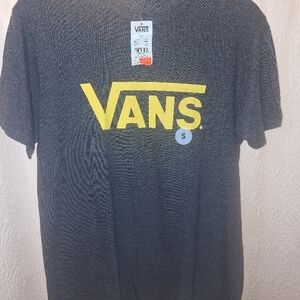 Vans Gray T-Shirt with Yellow Logo